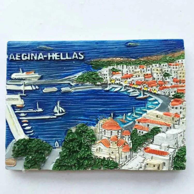 Grčka Turizam Magnet za hladnjak Naljepnice za žabu Atena Santorini Pilio Hellas Leptokaria Putovanja Naljepnice za hladnjak Uređenje doma
