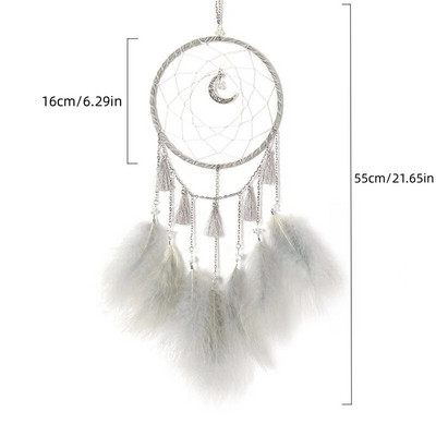 Djevojka Srce Dreamcatcher Poklon za dekoraciju spavaće sobe Ručno izrađeno perje Hvatač snova Wind Chimes Art Chimes Darovi za Valentinovo