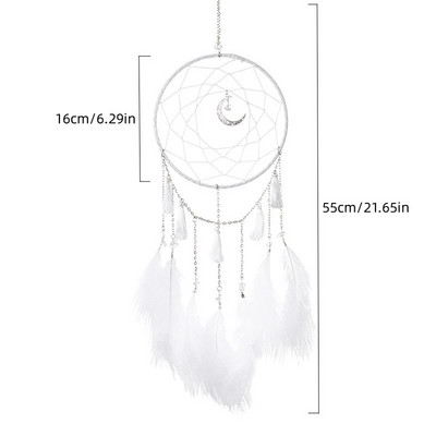 Djevojka Srce Dreamcatcher Poklon za dekoraciju spavaće sobe Ručno izrađeno perje Hvatač snova Wind Chimes Art Chimes Darovi za Valentinovo