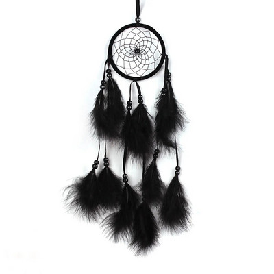 Apărător de vise în stil indian nou, lună, clopoței de vânt, ornament de perete, decorare pentru cameră pentru fete, prins de vise cu pene