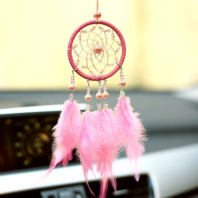 Apărător de vise în stil indian nou, lună, clopoței de vânt, ornament de perete, decorare pentru cameră pentru fete, prins de vise cu pene