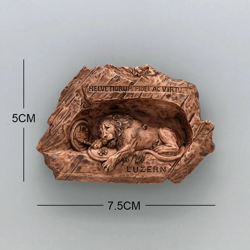 Λουκέρνη λιοντάρι Μακάο Ιταλία Βενετία Νέα Ζηλανδία 3D μαγνητικό αυτοκόλλητο ψυγείου Αναμνηστικά διακόσμηση σπιτιού Βουδαπέστη Ουγγαρία Καμπότζη