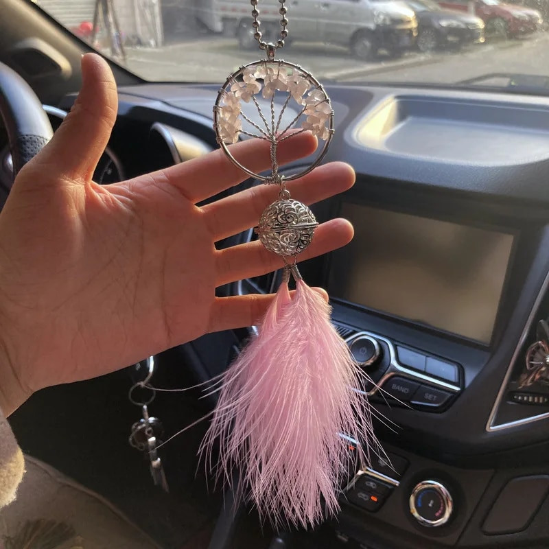 Elupuu auto rippuv sulg Unenäopüüdja autoripats Loov auto rippuv kingitus auto sisekujundus rippuv kaunistus