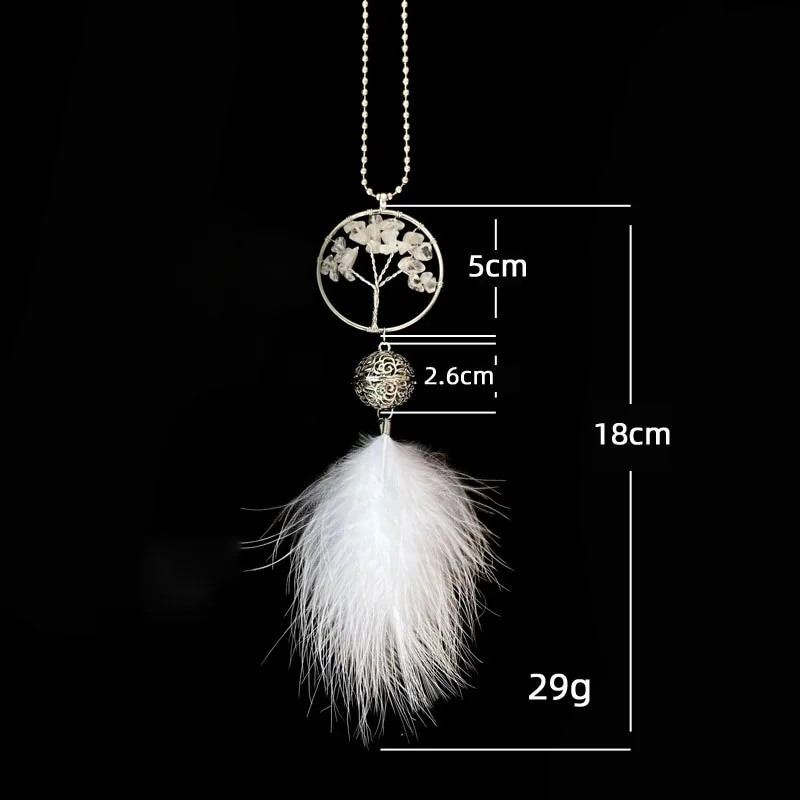 Elupuu auto rippuv sulg Unenäopüüdja autoripats Loov auto rippuv kingitus auto sisekujundus rippuv kaunistus