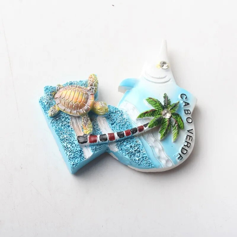 Ταξιδιωτικά αναμνηστικά από το Πράσινο Ακρωτήριο Μαγνήτες ψυγείου Χαριτωμένα αυτοκόλλητα μανιτάρια χελώνας για πίνακα μηνυμάτων Δώρα Kawaii Δημιουργική διακόσμηση σπιτιού