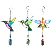 Zvono vjetra Kolibrići Vilin konjic Metalno staklo Oslikani rukotvorini Viseći privjesci Kućni vrt Uređenje dvorišta na otvorenom