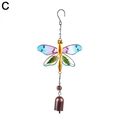 Zvono vjetra Kolibrići Vilin konjic Metalno staklo Oslikani rukotvorini Viseći privjesci Kućni vrt Uređenje dvorišta na otvorenom