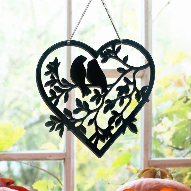 Helovino juodos katės Mėnulio saulės gaudyklės pakabukų dekoravimas miegamojo biure