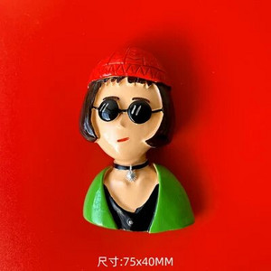 Dropshipping Creative Léon Resin šaldytuvo magnetas 3D šaldytuvo magnetas Klasikinis filmų personažai Šaldytuvo magnetinis lipdukas