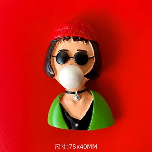 Dropshipping Creative Léon Resin šaldytuvo magnetas 3D šaldytuvo magnetas Klasikinis filmų personažai Šaldytuvo magnetinis lipdukas
