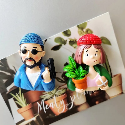 Dropshipping Creative Léon Resin Magnet за хладилник 3D магнит за хладилник Класически филмови герои Магнитен стикер за хладилник