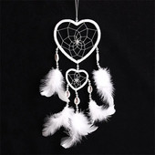 New Indian Ann Style Love Heart Feather Dream Catcher Clopote eoliene Perete interior al mașinii Dream Catcher Ornamente Ins Dream Catcher