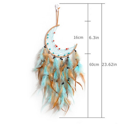 Armas unenäopüüdja kodu kaunistamiseks Värviline kuu unenäopüüdja kaunistused seinale riputatav sisemus Elutoa põhjamaise sisekujundus