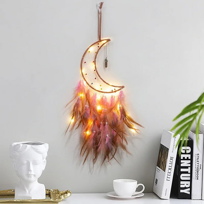 Armas unenäopüüdja kodu kaunistamiseks Värviline kuu unenäopüüdja kaunistused seinale riputatav sisemus Elutoa põhjamaise sisekujundus