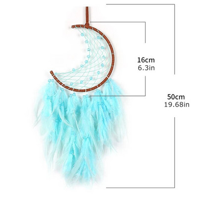 Armas unenäopüüdja kodu kaunistamiseks Värviline kuu unenäopüüdja kaunistused seinale riputatav sisemus Elutoa põhjamaise sisekujundus