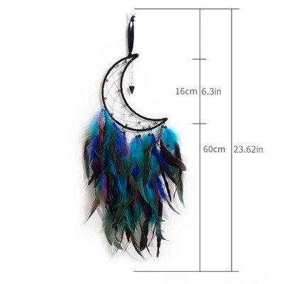 Armas unenäopüüdja kodu kaunistamiseks Värviline kuu unenäopüüdja kaunistused seinale riputatav sisemus Elutoa põhjamaise sisekujundus