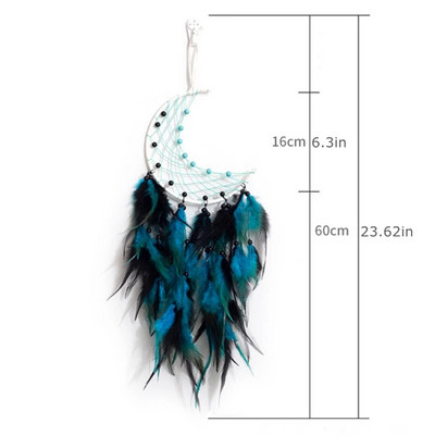 Armas unenäopüüdja kodu kaunistamiseks Värviline kuu unenäopüüdja kaunistused seinale riputatav sisemus Elutoa põhjamaise sisekujundus