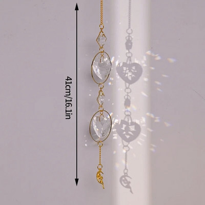 Cristal Sun Catcher Wind Chime Curcubeu Prismă Cristal Grădină Curtea Fereastră Pandantiv Atârna Dream Catcher Ornament agățat