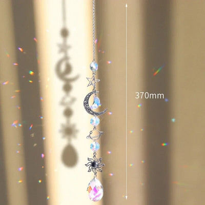 Cristal Sun Catcher Wind Chime Curcubeu Prismă Cristal Grădină Curtea Fereastră Pandantiv Atârna Dream Catcher Ornament agățat