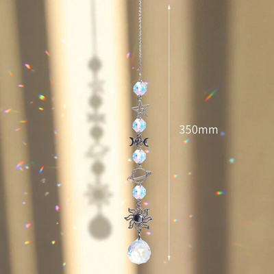 Cristal Sun Catcher Wind Chime Curcubeu Prismă Cristal Grădină Curtea Fereastră Pandantiv Atârna Dream Catcher Ornament agățat