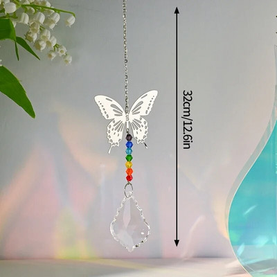 Cristal Sun Catcher Wind Chime Curcubeu Prismă Cristal Grădină Curtea Fereastră Pandantiv Atârna Dream Catcher Ornament agățat