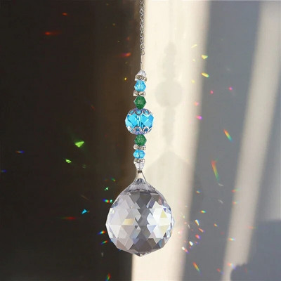 Cristal Sun Catcher Wind Chime Curcubeu Prismă Cristal Grădină Curtea Fereastră Pandantiv Atârna Dream Catcher Ornament agățat