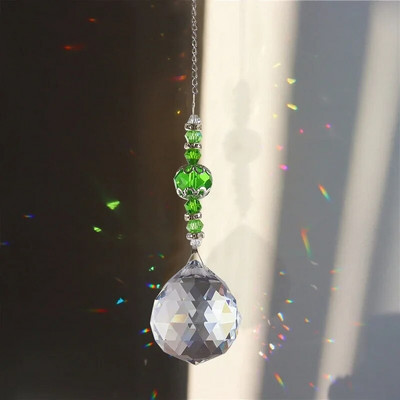 Cristal Sun Catcher Wind Chime Curcubeu Prismă Cristal Grădină Curtea Fereastră Pandantiv Atârna Dream Catcher Ornament agățat