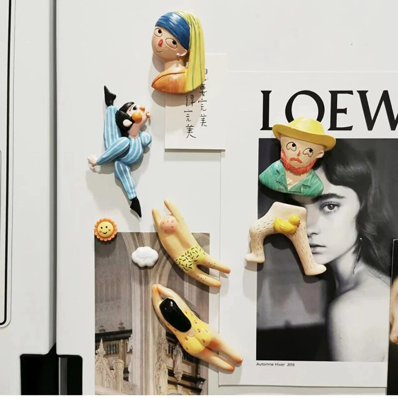 Trimatis 3D Personality Creative Šaldytuvo magnetai Mieli magnetai Magnetai Namų dekoras