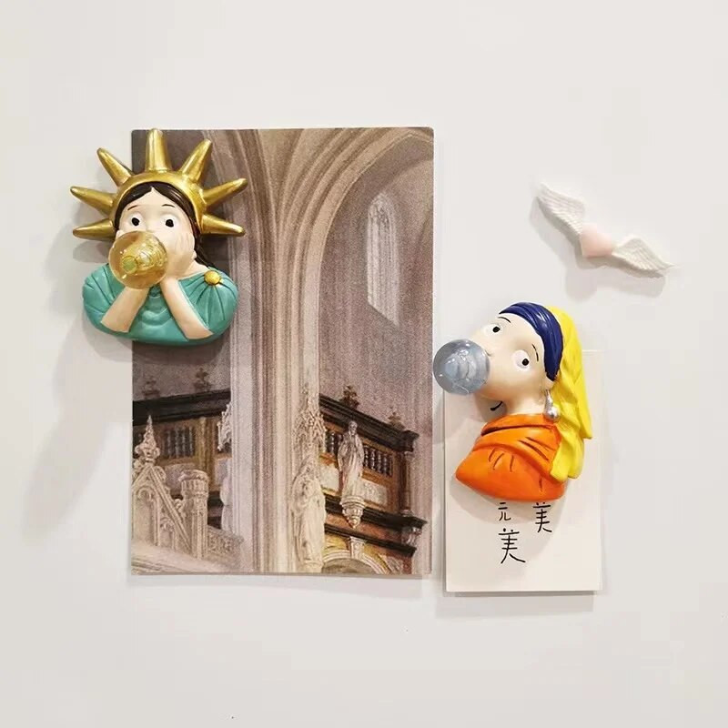 Trimatis 3D Personality Creative Šaldytuvo magnetai Mieli magnetai Magnetai Namų dekoras