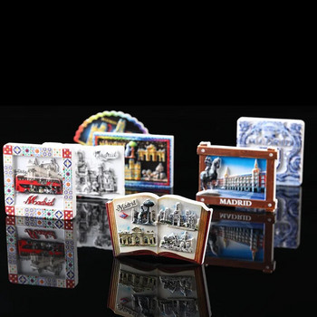 Сувенири за пътуване Магнитни стикери за хладилник Kawaii Декорация на дома Творчески 3D магнити за хладилник Мадрид Сувенири за пътуване