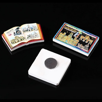 Αναμνηστικά ταξιδιού Μαγνητικά αυτοκόλλητα για ψυγείο Kawaii Διακόσμηση σπιτιού Δημιουργικά τρισδιάστατα μαγνήτες ψυγείου Μαδρίτη Αναμνηστικά ταξιδιού