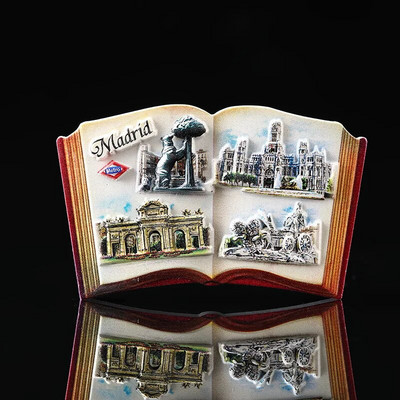 Kelionių suvenyrai Magnetiniai lipdukai šaldytuvui Kawaii namų dekoravimui Kūrybiški 3D šaldytuvo magnetai Madrido keliaujantys suvenyrai