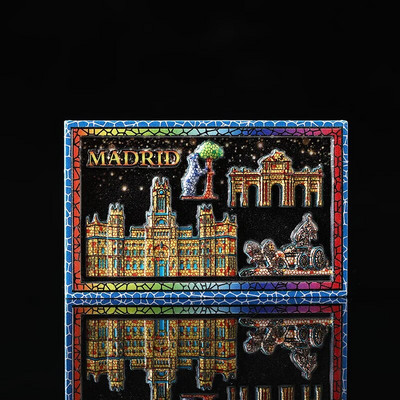 Kelionių suvenyrai Magnetiniai lipdukai šaldytuvui Kawaii namų dekoravimui Kūrybiški 3D šaldytuvo magnetai Madrido keliaujantys suvenyrai