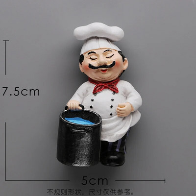 Restoranas Chef šaldytuvas įklijuotas duona Master 3D šaldytuvo magnetas magnetinis šaldytuvas įklijuotas rankų darbo kolekcija Great Chefs