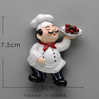 Restoranas Chef šaldytuvas įklijuotas duona Master 3D šaldytuvo magnetas magnetinis šaldytuvas įklijuotas rankų darbo kolekcija Great Chefs