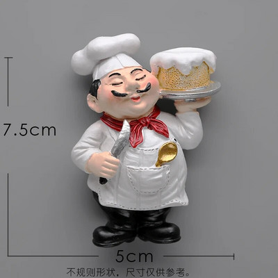 Restoranas Chef šaldytuvas įklijuotas duona Master 3D šaldytuvo magnetas magnetinis šaldytuvas įklijuotas rankų darbo kolekcija Great Chefs