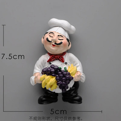 Restoranas Chef šaldytuvas įklijuotas duona Master 3D šaldytuvo magnetas magnetinis šaldytuvas įklijuotas rankų darbo kolekcija Great Chefs