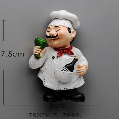 Restoranas Chef šaldytuvas įklijuotas duona Master 3D šaldytuvo magnetas magnetinis šaldytuvas įklijuotas rankų darbo kolekcija Great Chefs