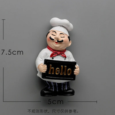 Restoranas Chef šaldytuvas įklijuotas duona Master 3D šaldytuvo magnetas magnetinis šaldytuvas įklijuotas rankų darbo kolekcija Great Chefs