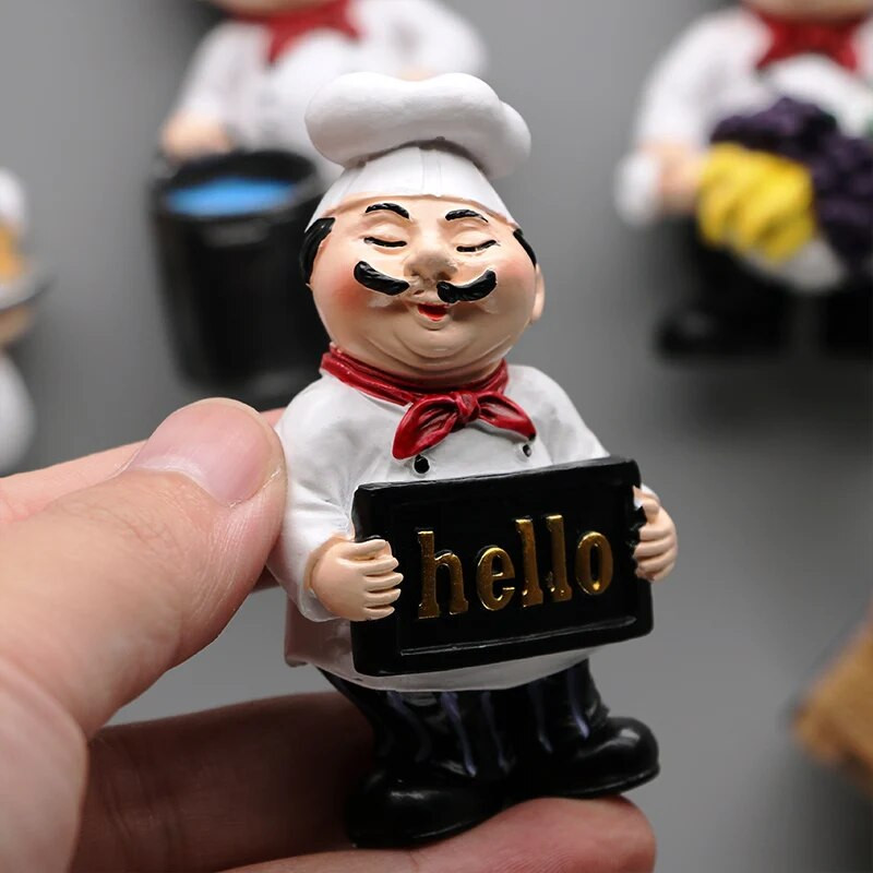 Restoranas Chef šaldytuvas įklijuotas duona Master 3D šaldytuvo magnetas magnetinis šaldytuvas įklijuotas rankų darbo kolekcija Great Chefs