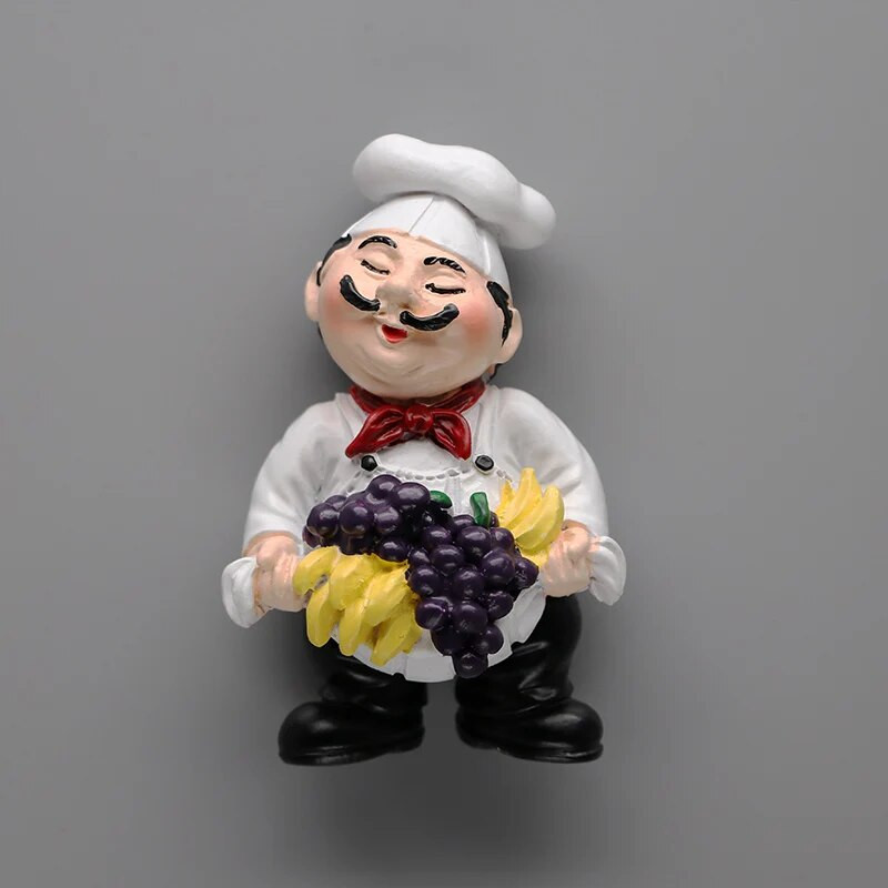 Restoranas Chef šaldytuvas įklijuotas duona Master 3D šaldytuvo magnetas magnetinis šaldytuvas įklijuotas rankų darbo kolekcija Great Chefs