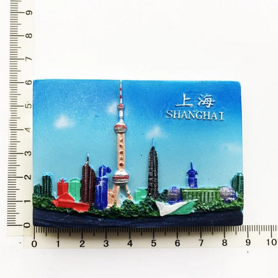 Magneți pentru frigider China Hong Kong Beijing Shanghai Nanjing Xian orașe Suveniruri turistice Autocolante pentru frigider Decor magnetic de casă