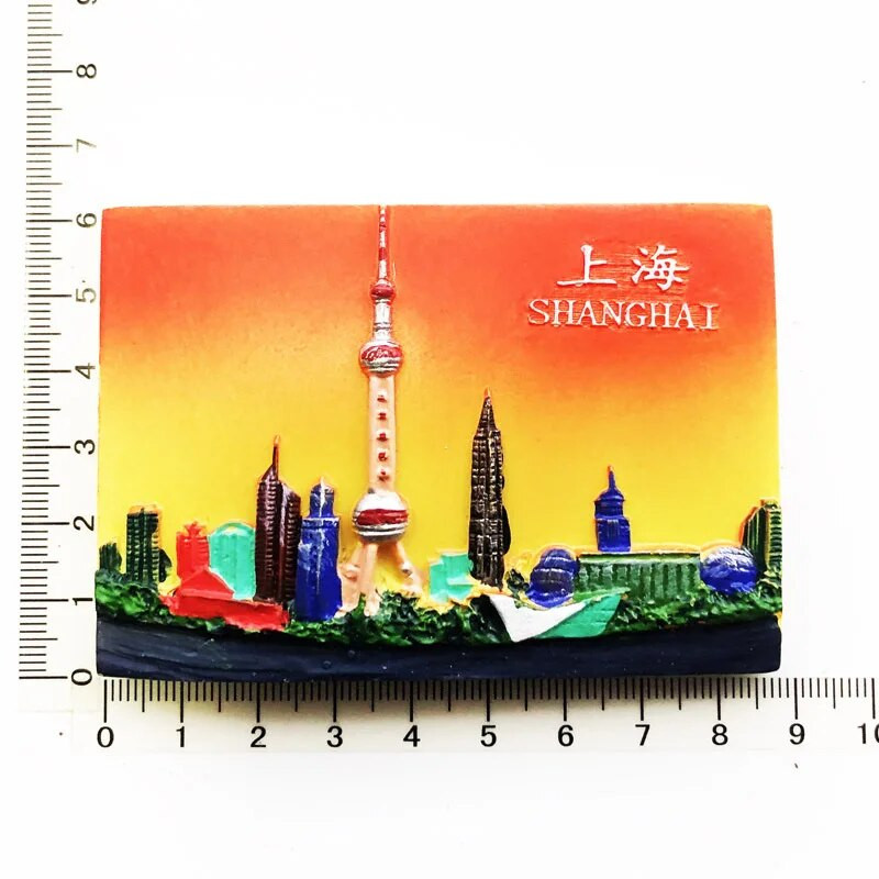 Kinija šaldytuvo magnetai Honkongas Pekinas Šanchajus Nankinas Sianas miestai turistiniai suvenyrai Šaldytuvo lipdukai Magnetinis namų dekoras