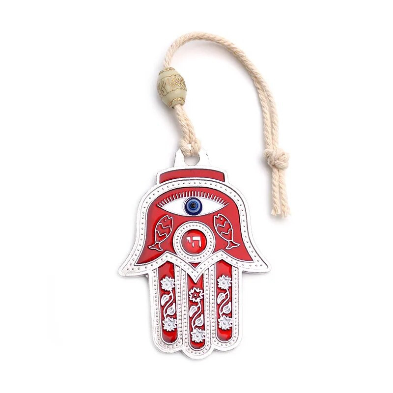 Mėlyna Evil Eye Pakabinama siena Hamsa Sienų Dekoras Graikiškas Žydų Namų Dekoras Turkų Hebrajų Khamash Fatima Hand Nazar Boncuk Dovana