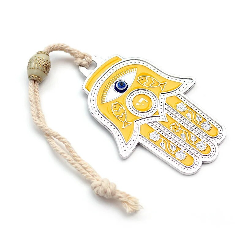 Mėlyna Evil Eye Pakabinama siena Hamsa Sienų Dekoras Graikiškas Žydų Namų Dekoras Turkų Hebrajų Khamash Fatima Hand Nazar Boncuk Dovana