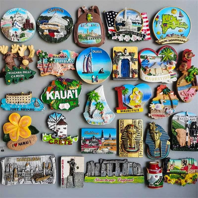 Μαγνήτες Ψυγείου Φινλανδία Κάννες Βουλγαρία Καναδάς Η.Π.Α. Κρήτη Αίγυπτος Ελβετία Λουξεμβούργο Συλλογή αυτοκόλλητων τουριστικών αναμνηστικών