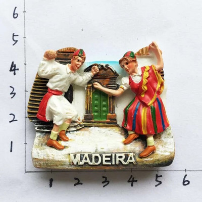 Portugalia Suvenir Lisabona Orașe Madeira Magneți Frigider Rășină Stereo Autocolante Frigider magnetice Decoratiuni Suveniruri Turistice