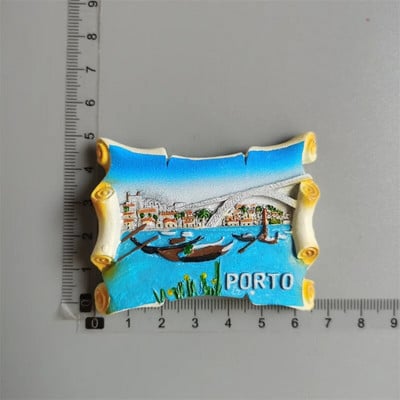 Portugalia Suvenir Lisabona Orașe Madeira Magneți Frigider Rășină Stereo Autocolante Frigider magnetice Decoratiuni Suveniruri Turistice