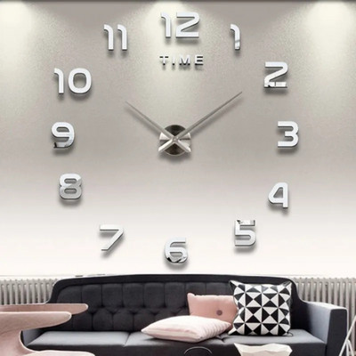 2023 Moodne disain Suur seinakell 3D DIY Kvartskellad Moekellad Akrüülpeegel Kleebised Elutoa Sisustus Horloge