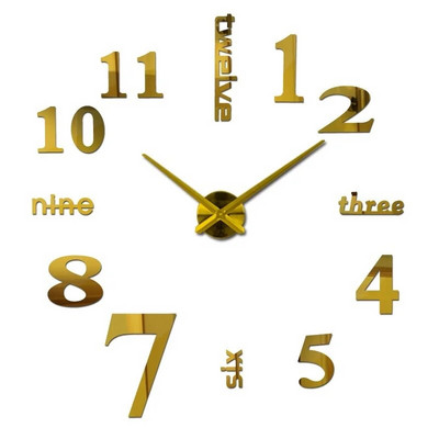 2023 Design modern Ceas mare de perete 3D DIY Ceasuri de cuarț Ceasuri de modă Autocolante acrilice cu oglindă Living Decor Home Decor Horloge